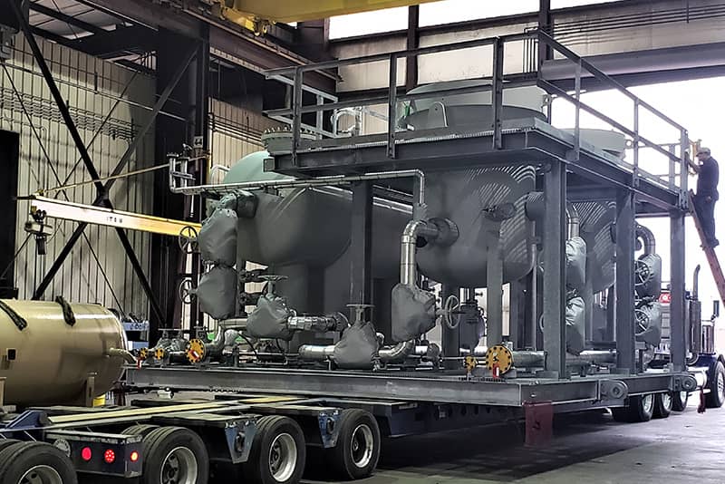 Gas Coalescing Filter Skid Package by Power Service, crafted at DNOW U.S. Process Solutions Facility.