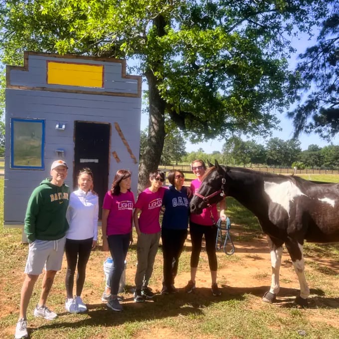 DNOW Lights Volunteers at Inspiration Ranch in Magnolia, TX, preparing the ranch for the upcoming spring season. #DNOWLights #DNOWVolunteer