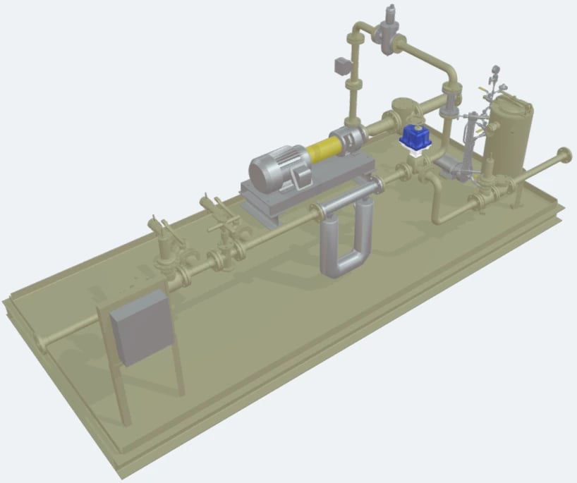 Advanced LACT unit setup with an on-site meter prover, emphasizing the range of configurations available for tailored engineering needs.