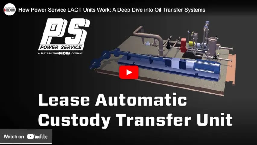 A close-up of how Power Service LACT units work with flow control, sampling, measurement, digital meters, separation of BS&W and pipeline transfer.